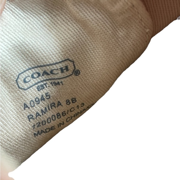 Coach Ramira Rose Gold Glitter Lace Espadrille Tennis sparkle Lightweight Sz8 - Picture 4 of 12